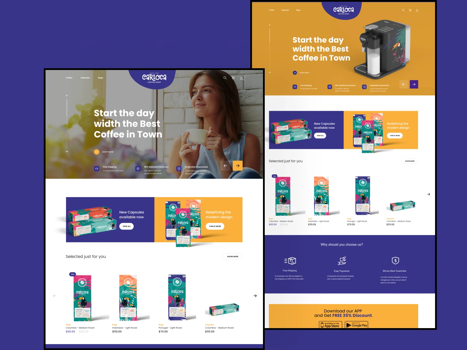 Carioca — Website screen