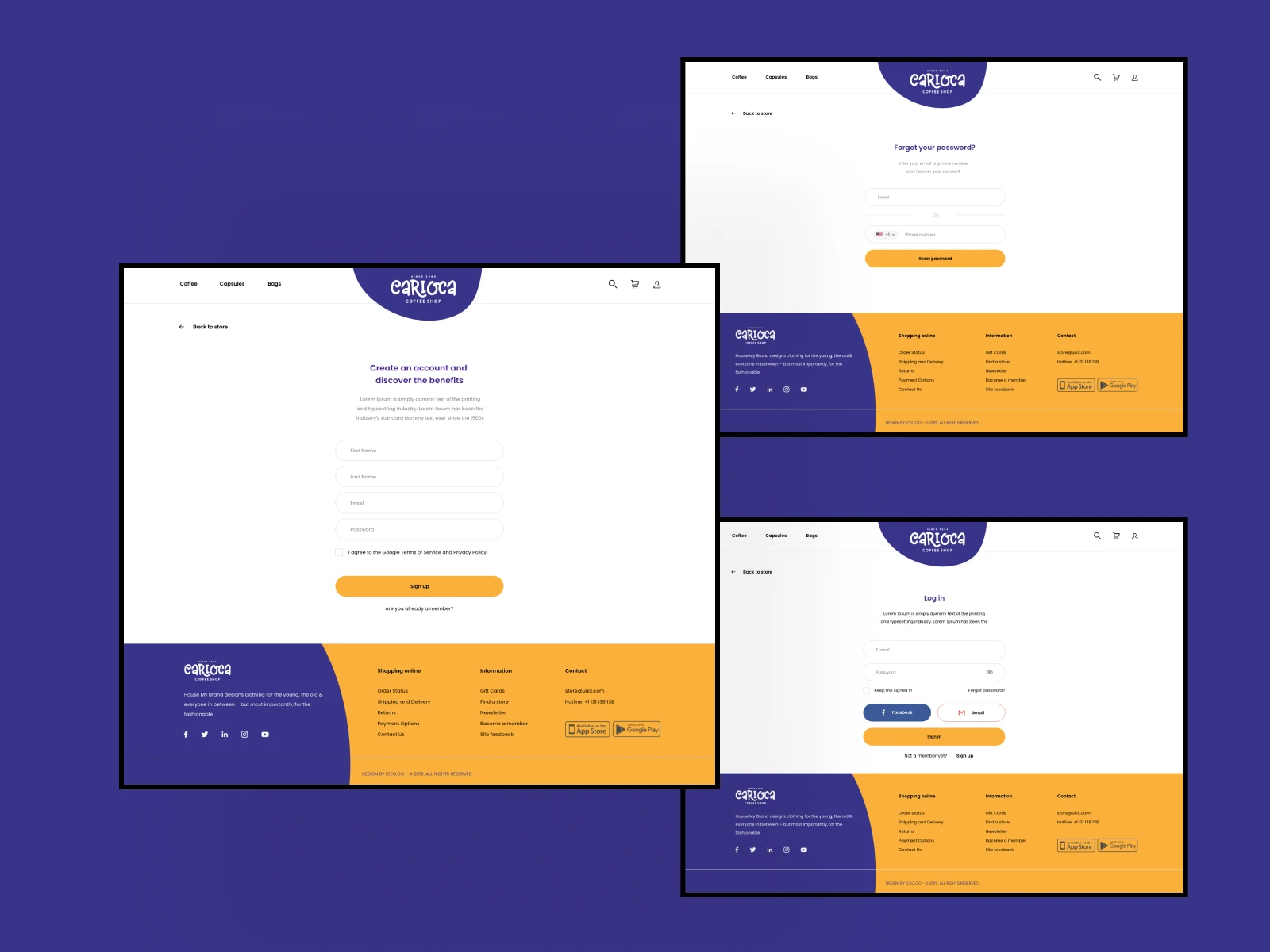 Carioca — Website screen